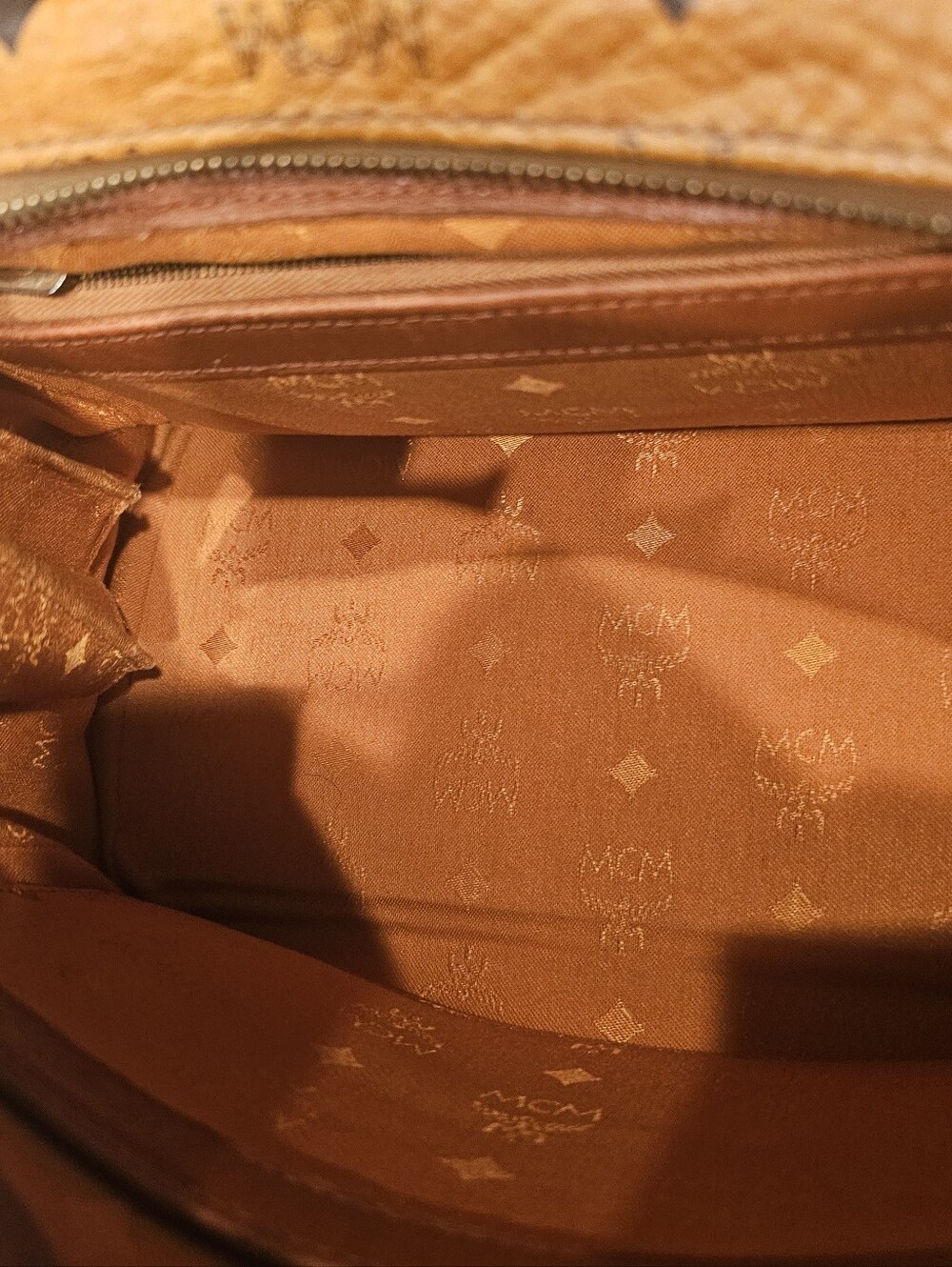 MCM Vintage Cognac Visetos Boston Bag - Picture 10 of 10
